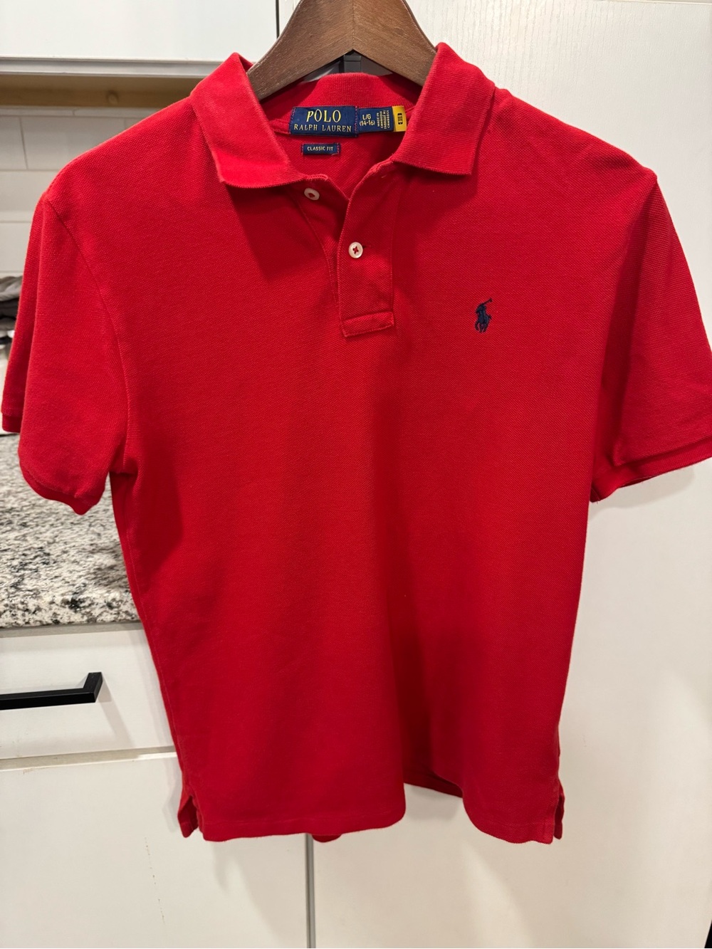 Ralph Lauren Men’s Red Polo with Navy Pony